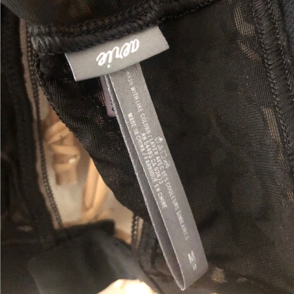 Aerie crushed velvet halter bralette black - Picture 7 of 10